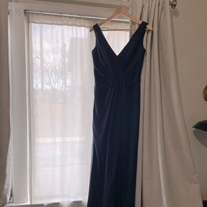 Deep Blue David’s Bridal Bridesmaid’s Dress. Worn once (photo included)